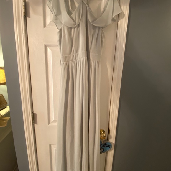 Light Teal Long Dress - Picture 3 of 4